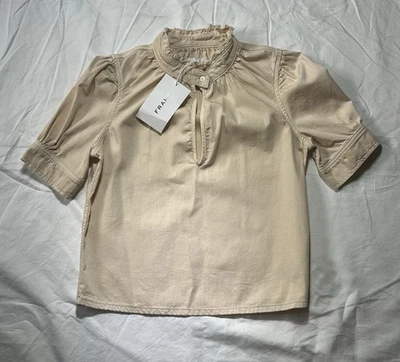 Marco Cuello en V Volantes Cuello Top Lavado Rosa Desnudo Talla S Foto 1 de 4