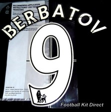 Manchester United Berbatov 9 Premier League Football Name Set EPL Lextra
