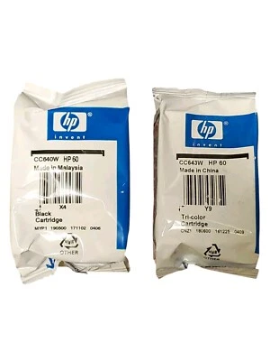 Cartucho de tinta negro HP 60 CC640W CC643W tricolor nuevo paquete sellado OEM  Foto 1 de 4