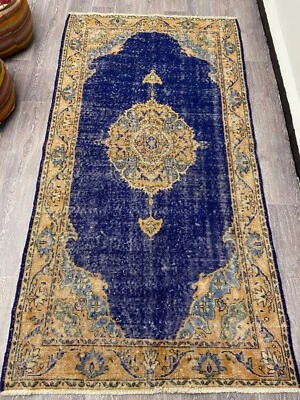 Alfombra turca diseño medallón alfombra lana alfombra anudada a mano alfombra 4x7 pies Foto 1 de 4