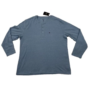 G.H. BASS Henley Shirt Men 2XL Waffle Knit Thermal Outdoor Baby Blue XXL New $44 - Picture 1 of 17