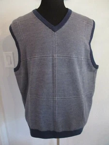 NUEVO CON ETIQUETAS CHALECO DE LANA MERINO CREMIEUX XL & XXL AZUL BOND ST.COLLECTION CUELLO EN V $98.50 - Imagen 1 de 11