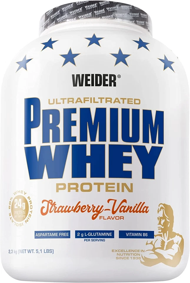 Weider Premium Whey Protein 2300g Muskelaufbau BCAAs Aminos (37,82€/Kg)