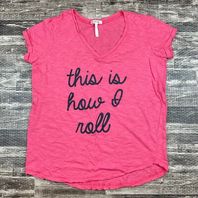 P.J. Camiseta Salvage enrollada manga corta cuello en V camiseta talla S top pequeño Foto 1 de 3