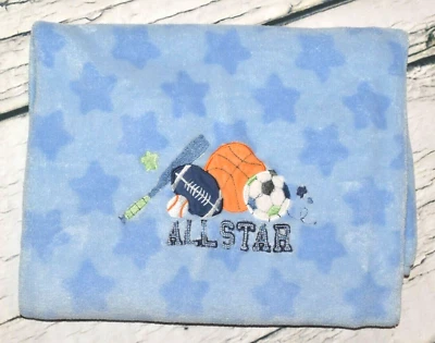Manta polar para bebé Circo Blue Stars All Star pelotas deportivas manta para bebé Foto 1 de 4