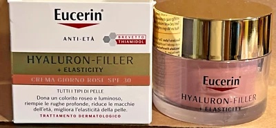 Eucerin Hyaluron Filler + Elasticity Day Creme Cream Rose SPF30 50ml NIB - Image 1 of 3