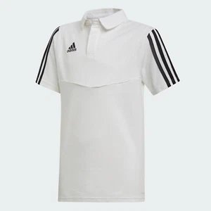 adidas Tiro Polo Shirt Youth - White Top - Boys / Kids / Children's - All Sizes - Picture 1 of 5