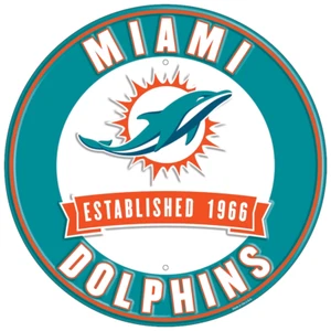 Miami Dolphins 12" Established 1966 Date Blechschild - Bild 1 von 1