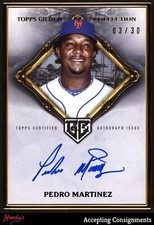 2023 Topps Gilded Framed Gold Collection Hall of Famer Pedro Martinez AUTO 03/30