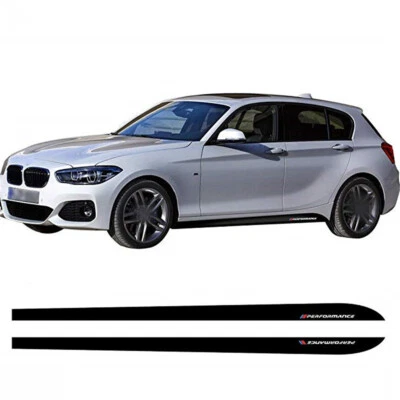3D Carbon Fiber Texture Performance Car Side Skirt Sill Decal Stripe Stickers - Image 1 of 4