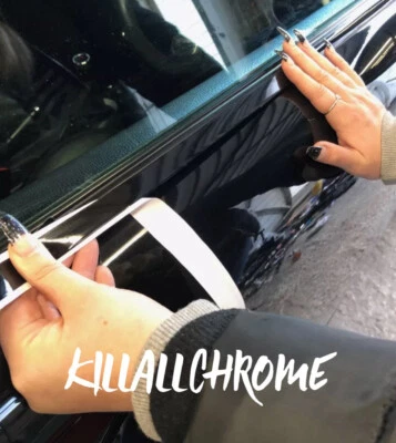 PER MINI GEN 2 R55 KIT LINEA CINTURA NERO LUCIDO DE CROMO FINITURE VINILE CLUBMAN - Immagine 1 di 4