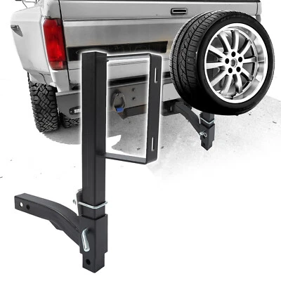 Spare Tire Mount Carrier Bracket For SUV ATV UTV RV Truck Car w/2'' Receiver - Image 1 of 4