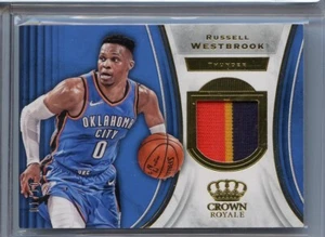 Russell Westbrook 2018-19 Panini Crown Royale Patch Game Used Relic 1/10 OKC - Picture 1 of 2