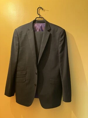 Brook Taverner Avalino Charcoal Lightweight Suit 34 Regular Mixed Blend Medium - Image 1 of 4