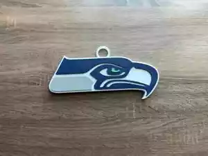 Collar colgante de gran tamaño de los Seattle Seahawks - Audaz joyería para fanáticos de la NFL para el día del juego - Imagen 1 de 2