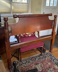 antique tiger maple bed frame - Picture 1 of 1