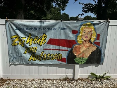 Pôster de filme vintage 1960 muito quente para lidar com tela pintado (alemão) - Imagem 1 de 3