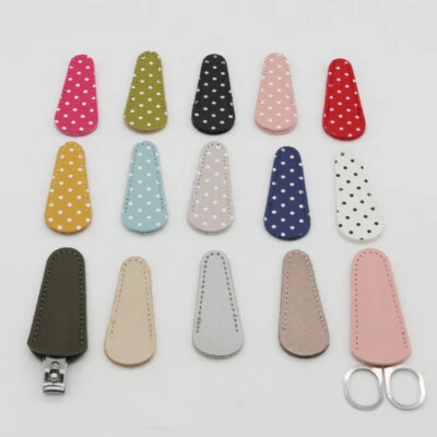 1PC PU Leather Embroidery Scissors Sheath Safety Sewing Scissor AUS - Image 1 of 4