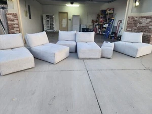 Neatly Used Fabric Sectional-sofa set living room - Picture 1 of 6