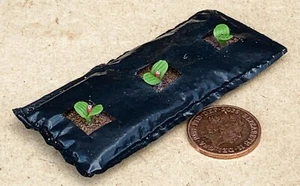 Grow Bag & Sämlinge für das Gewächshaus Tumdee Puppenhaus Miniatur im Maßstab 1:12 - Bild 1 von 9