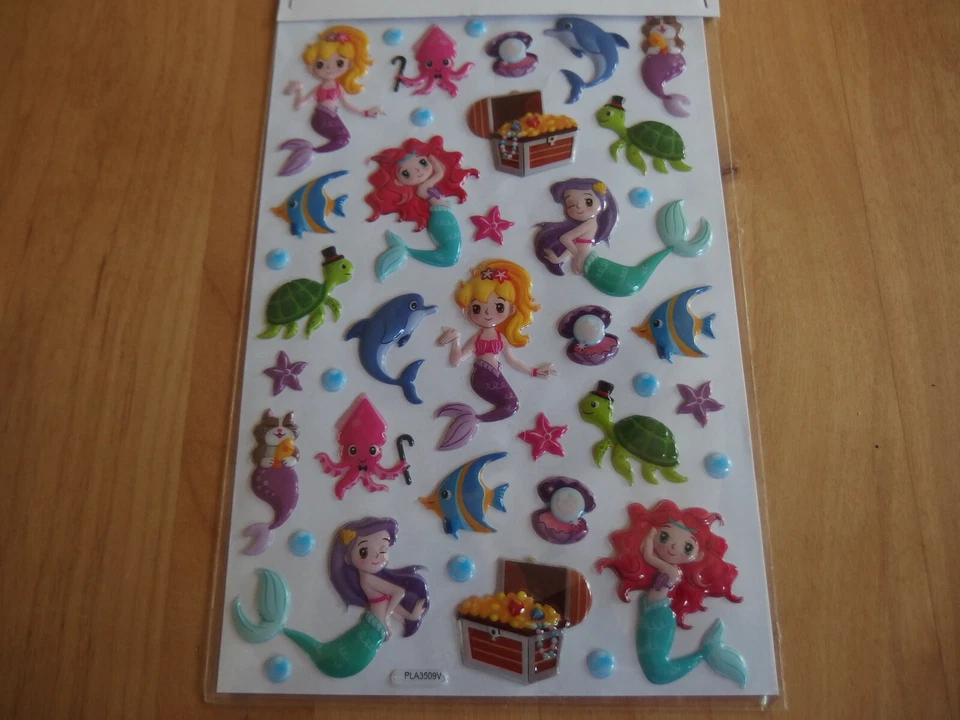 Hobby Fun - Sticker XL - Meerjungfrau II mit Delfinen - Schildkröten - Fischen - Bild 1 von 1