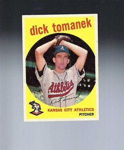 1959 Topps Dick Tomanek # 369 NM-MT High Grade Milwaukee Braves