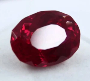 Piedra preciosa suelta rara corte ovalado rojo rubí natural certificada de 12,90 quilates - Imagen 1 de 6