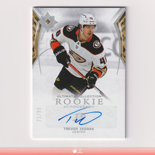 2021-22 Upper Deck Ultimate Collection Trevor Zegras Rookie Auto /99