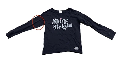 Camisa de Manga Longa Junk Food "Shine Bright" Infantil Menina Tamanho M Preta *LEIA* - Imagem 1 de 4
