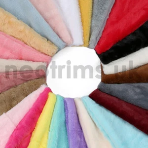 Faux Fur Fabric,Luxury Handle Short Pile,Furry Soft Cuddly,23 Colours, Neotrims - Picture 1 of 49