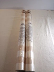 VTG York Wallpaper Carey Lind Designs 2 Rolls wide neutral stripe NOS! - Picture 1 of 4