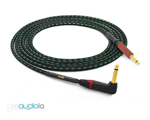 Evidence Audio Lyric HG Instrument Cable Neutrik Gold 90º TS to Silent TS 18 Ft - Picture 1 of 1