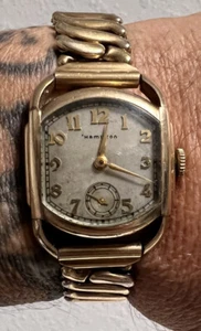 Vintage Hamilton Bagley 10K Gold Filled Uhr 17 Jewel 987A Werk  - Bild 1 von 5