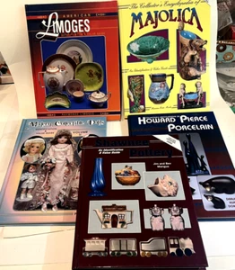 5 COLLECTOR BOOKS LIMOGES MAJOLICA DOLLS PIERCE SHAWNEE - EXCELLENT - Picture 1 of 3