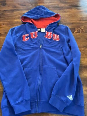 Chicago Cubs Baseball Adidas Kids Full Zip Jacket Hoodie Size 18 - Image 1 of 4