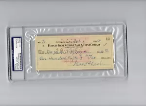 GEORGE SISLER Signed Autographed 1958 Check PSA/DNA Encapsulated HOF - Bild 1 von 1