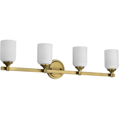 Nuvo Lighting 60/8664 Solara 32.63 inch Natural Brass Vanity Wall Light - Image 1 of 4