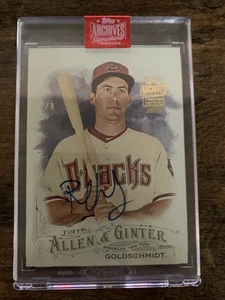 2019 Topps Archive Signature Series 2016 Allen & Ginter Paul Goldschmidt Auto /9 - Picture 1 of 2