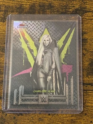 CHARLOTTE FLAIR 2025 Topps Finest WWE Black Refractor /50 “Common” Variation - Image 1 of 3