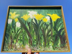 DAFFODILS in BLOOM Local Virginia Artist Marty Steffy Oil Painting OOAK❤️blt17m1 - Picture 1 of 9