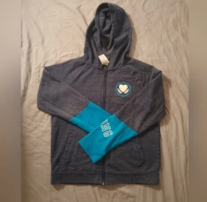 Girls Blue Athletic Works Hooded Sweater Size Extra Large /14- 16 New - Picture 1 of 5