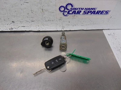 VW Polo Lock Kit 09-13 Ignition Barrel Steering Lock Transponder Key - Image 1 of 4