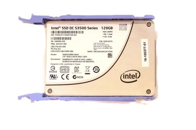 Intel SSDSC2BB120G4 DC S3500 Series 2.5" 120GB SATA Solid State Drive W/Tray - Image 1 of 2
