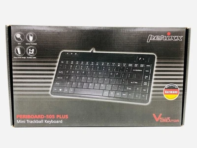 Perixx PERIBOARD-505H PLUS US, track ball with a keyboard with two USB - Image 1 of 4
