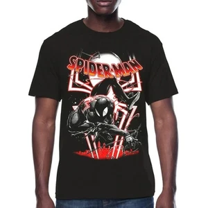 Spider-Man, Camiseta Para Hombre 3X 54-56 Gráfica Cuello Redondo, Traje Negro Columpio Alt NUEVO - Imagen 1 de 11