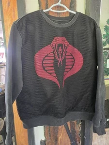 Hudson Outerwear Sweatshirt Red Cobra Mens L Snake Mesh Grunge Y2K Graphic - Picture 1 of 4