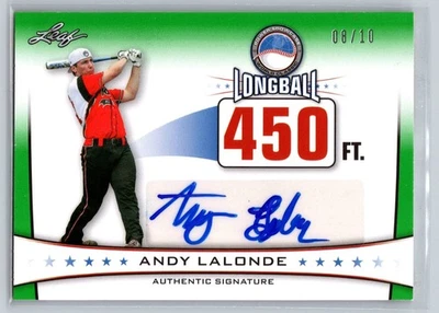 2013 Leaf Power Showcase Longball Auto Green /10 Andy Lalonde #LBA-ALL Autograph - Image 1 of 2