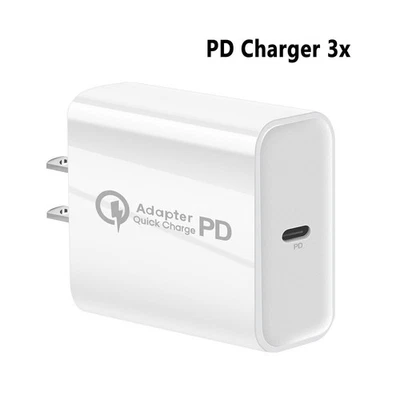 US PD 20W USB-C Fast Wall Charger Block Power Adapter For iPhone 16/15/14/13/12 - Image 1 of 4