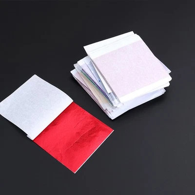  400 Pcs Shiny Paper Metallic Foil Sheets Imitation Gold Leaf Art - Image 1 of 4