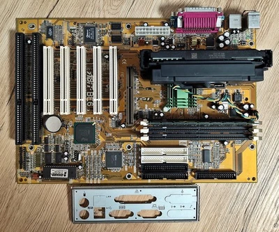 Abit BE6 Slot 1 SDRAM AGP Intel i440BX Motherboard +Pentium III 450MHz SL3CC CPU - Image 1 of 4